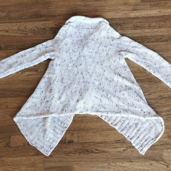 H&M Oatmeal Color Wool Blend Waterfall Cardigan Medium - Picture 2 of 5